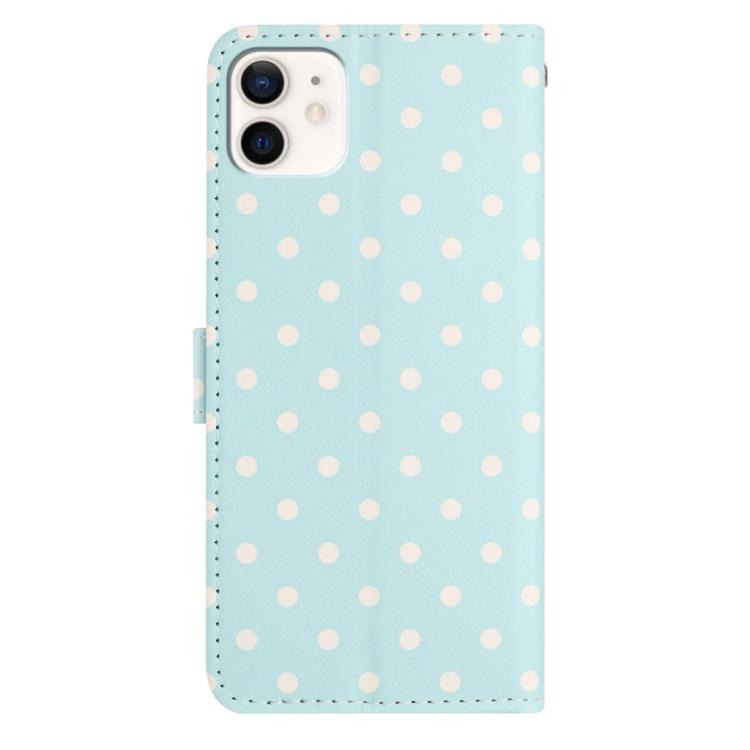For iPhone 11 Small Dots Pattern Vegan Leather Phone Case
