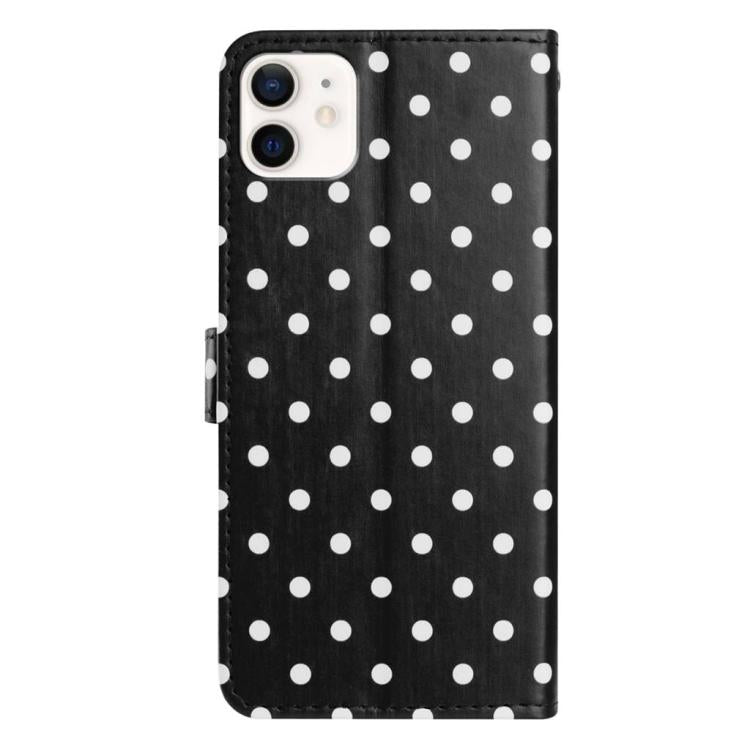 For iPhone 11 Small Dots Pattern Vegan Leather Phone Case