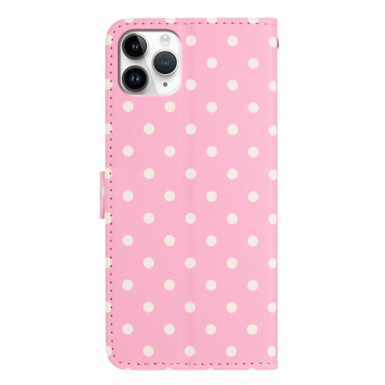 For iPhone 11 Pro Small Dots Pattern Vegan Leather Phone Case