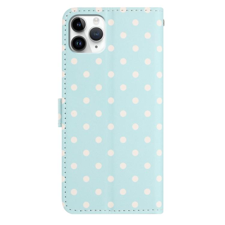 For iPhone 11 Pro Small Dots Pattern Vegan Leather Phone Case