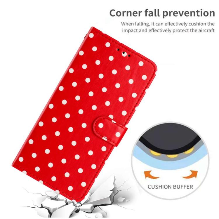 For iPhone XR Small Dots Pattern Vegan Leather Phone Case