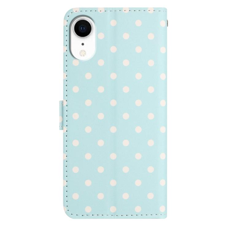 For iPhone XR Small Dots Pattern Vegan Leather Phone Case