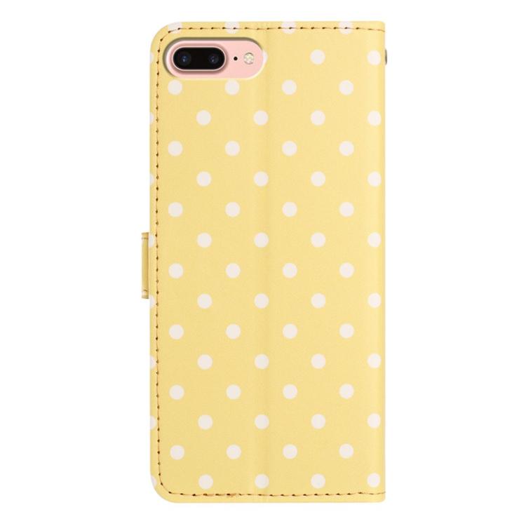 For iPhone 8 Plus / 7 Plus Small Dots Pattern Vegan Leather Phone Case