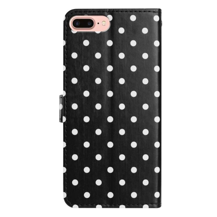 For iPhone 8 Plus / 7 Plus Small Dots Pattern Vegan Leather Phone Case