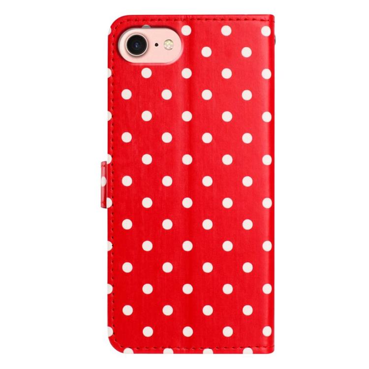 For iPhone 17e / 16e Small Dots Pattern Vegan Leather Phone Case