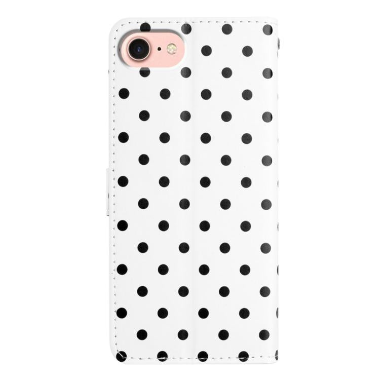 For iPhone 17e / 16e Small Dots Pattern Vegan Leather Phone Case