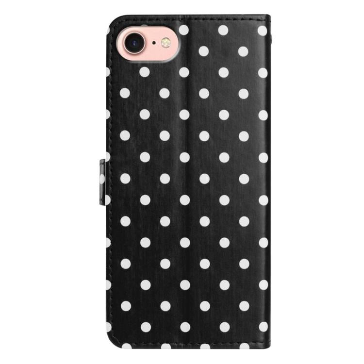 For iPhone 17e / 16e Small Dots Pattern Vegan Leather Phone Case