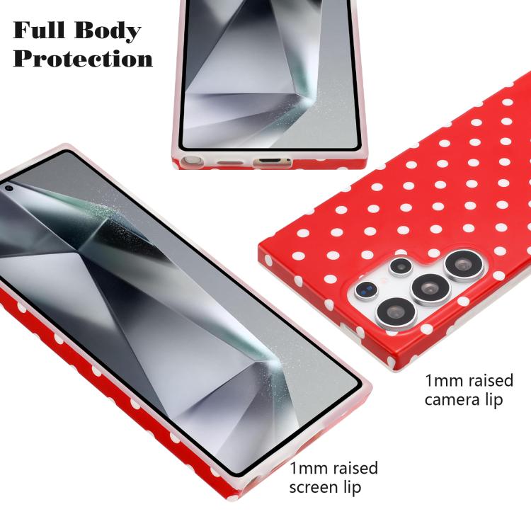 For Samsung Galaxy S24 Ultra 5G IMD Colorful Dots Pattern TPU Full Coverage Phone Case