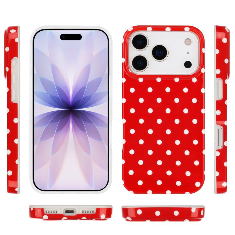 For iPhone 17 Pro Max IMD Colorful Dots Pattern TPU Full Coverage Phone Case