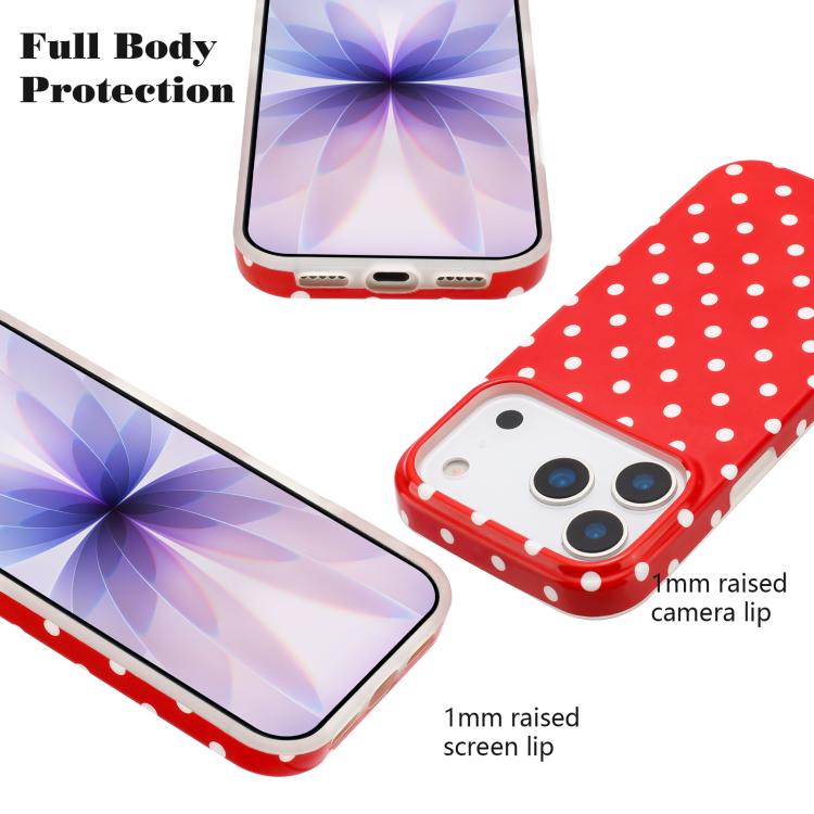 For iPhone 17 Pro Max IMD Colorful Dots Pattern TPU Full Coverage Phone Case