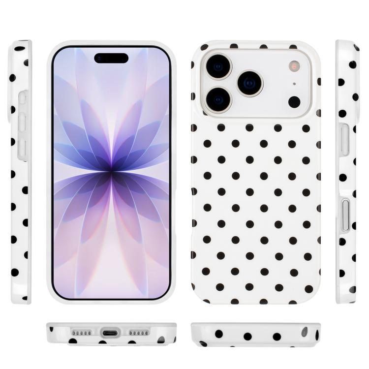 For iPhone 17 Pro Max IMD Colorful Dots Pattern TPU Full Coverage Phone Case