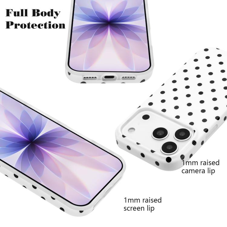 For iPhone 17 Pro Max IMD Colorful Dots Pattern TPU Full Coverage Phone Case