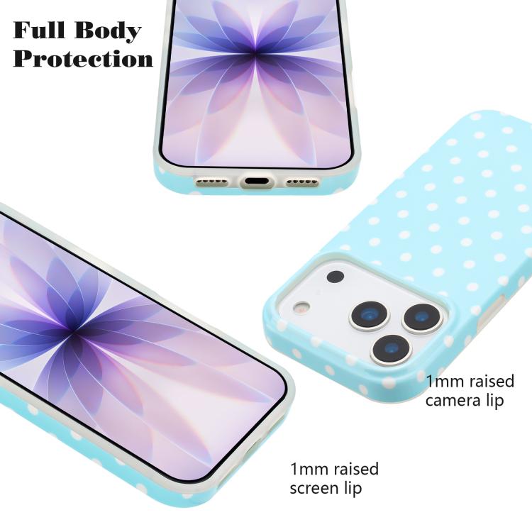 For iPhone 17 Pro Max IMD Colorful Dots Pattern TPU Full Coverage Phone Case