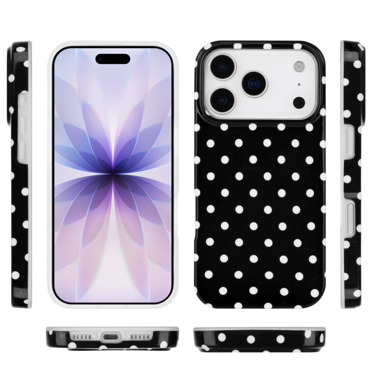 For iPhone 17 Pro Max IMD Colorful Dots Pattern TPU Full Coverage Phone Case