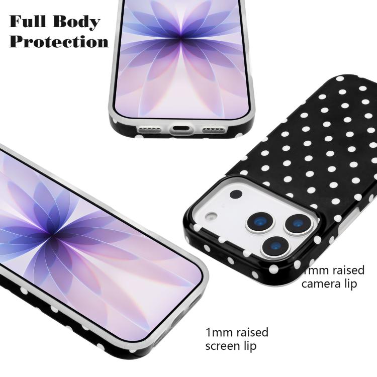 For iPhone 17 Pro Max IMD Colorful Dots Pattern TPU Full Coverage Phone Case