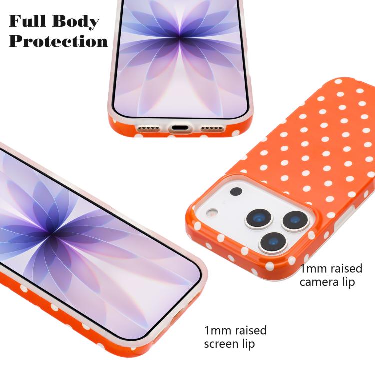 For iPhone 17 Pro Max IMD Colorful Dots Pattern TPU Full Coverage Phone Case