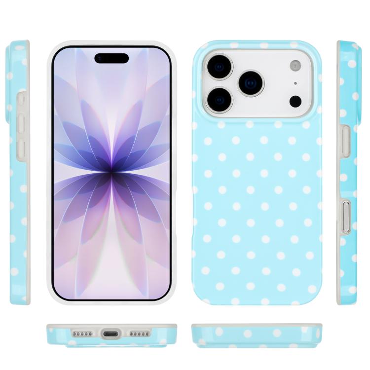 For iPhone 17 Pro IMD Colorful Dots Pattern TPU Full Coverage Phone Case