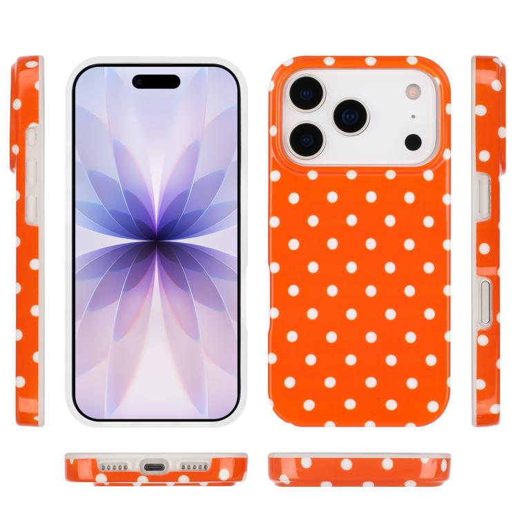 For iPhone 17 Pro IMD Colorful Dots Pattern TPU Full Coverage Phone Case