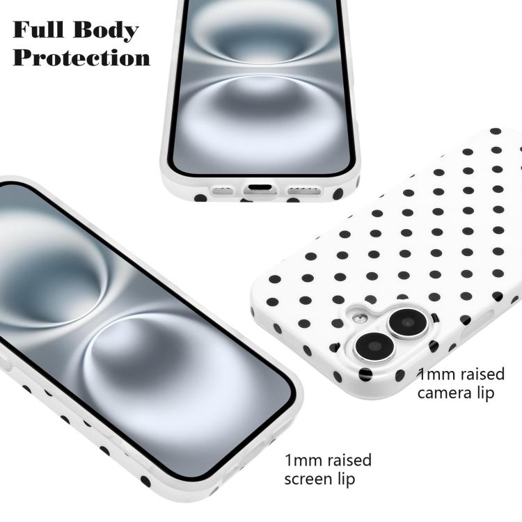 For iPhone 17 IMD Colorful Dots Pattern TPU Full Coverage Phone Case