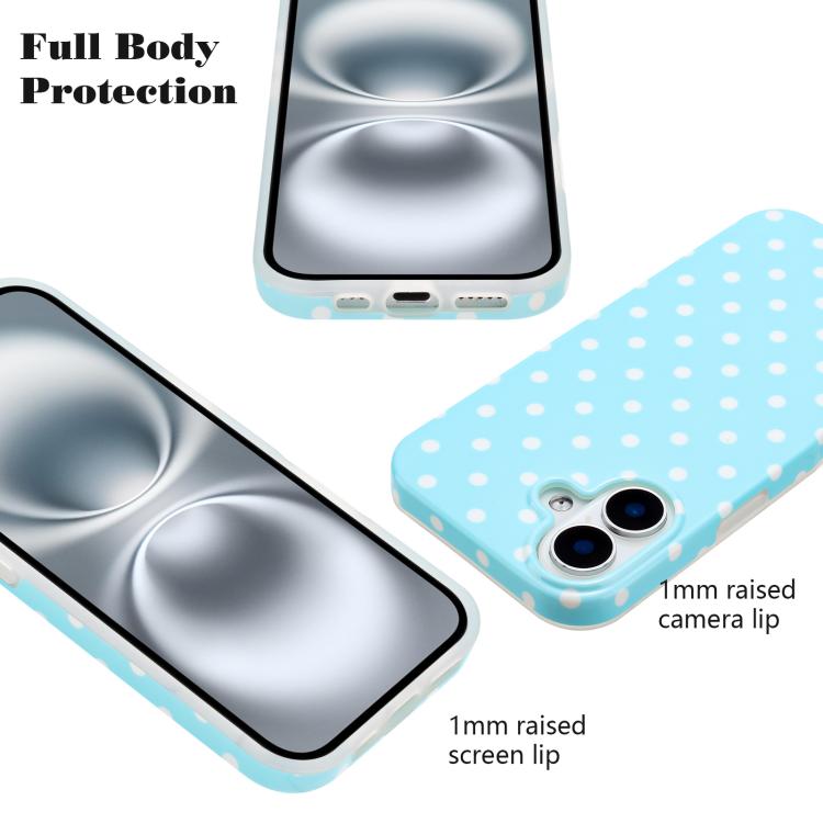 For iPhone 17 IMD Colorful Dots Pattern TPU Full Coverage Phone Case