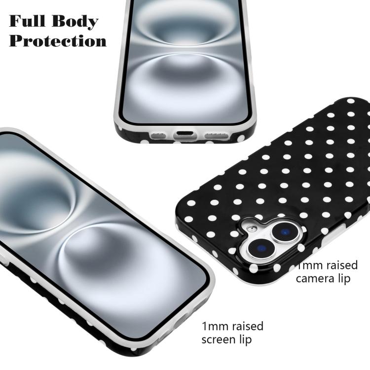 For iPhone 17 IMD Colorful Dots Pattern TPU Full Coverage Phone Case