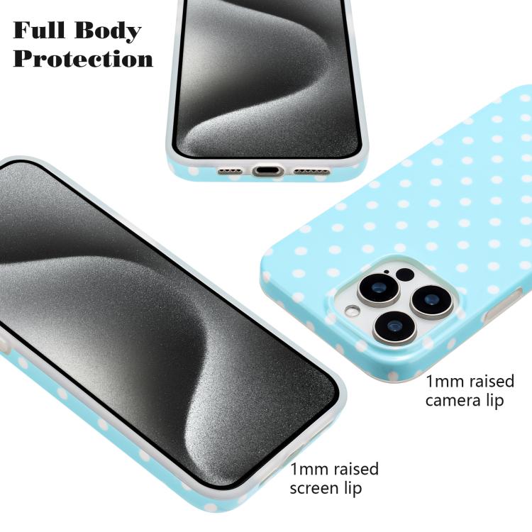 For iPhone 16 Pro Max IMD Colorful Dots Pattern TPU Full Coverage Phone Case