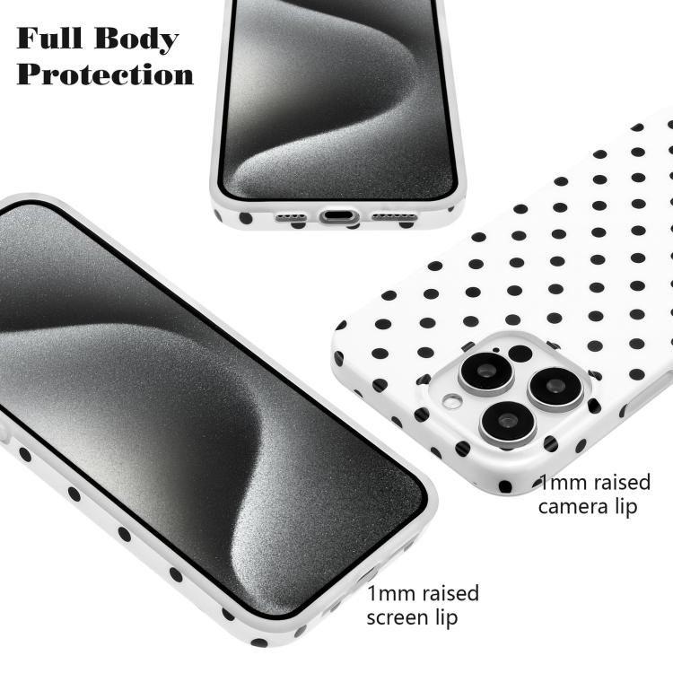 For iPhone 16 Pro IMD Colorful Dots Pattern TPU Full Coverage Phone Case