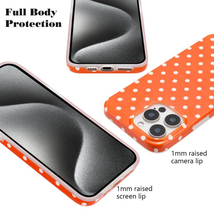 For iPhone 16 Pro IMD Colorful Dots Pattern TPU Full Coverage Phone Case