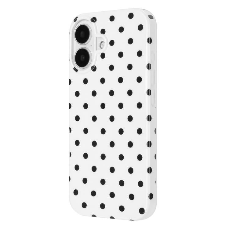 For iPhone 16 Plus IMD Colorful Dots Pattern TPU Full Coverage Phone Case