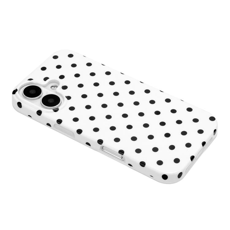 For iPhone 16 Plus IMD Colorful Dots Pattern TPU Full Coverage Phone Case
