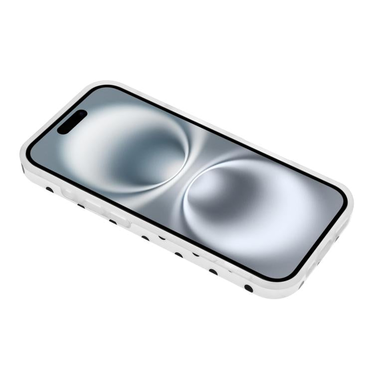 For iPhone 16 Plus IMD Colorful Dots Pattern TPU Full Coverage Phone Case