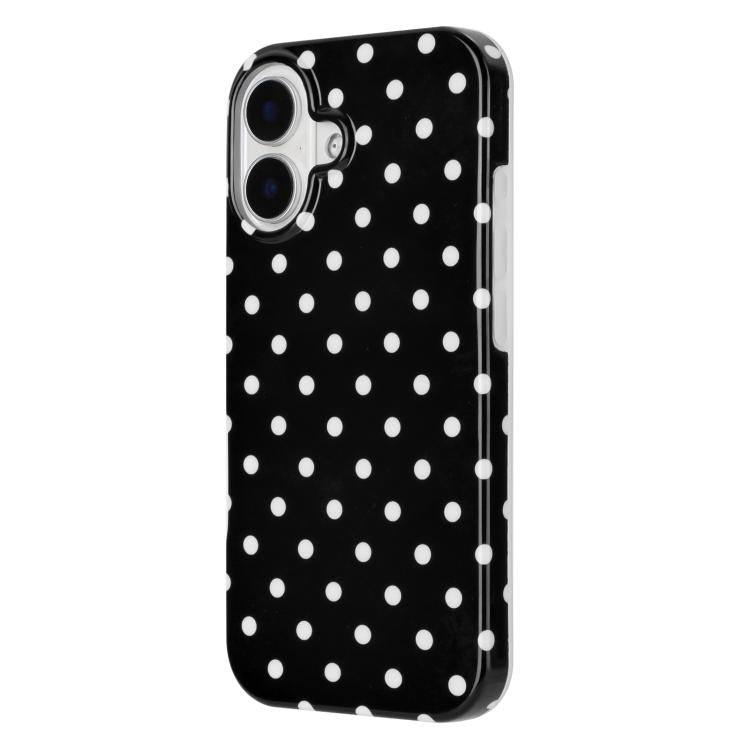 For iPhone 16 Plus IMD Colorful Dots Pattern TPU Full Coverage Phone Case