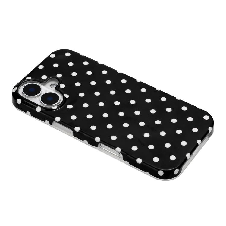 For iPhone 16 Plus IMD Colorful Dots Pattern TPU Full Coverage Phone Case