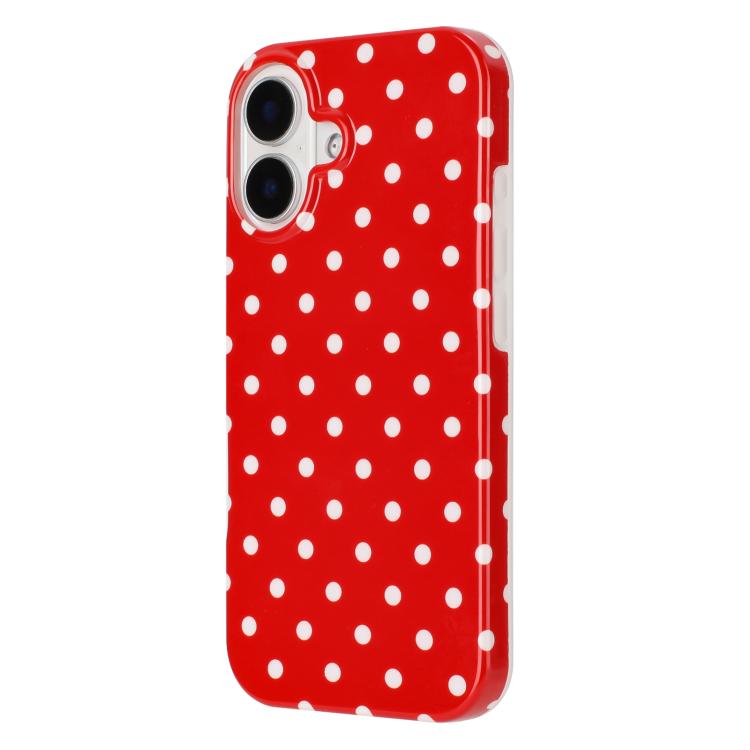 For iPhone 16 IMD Colorful Dots Pattern TPU Full Coverage Phone Case