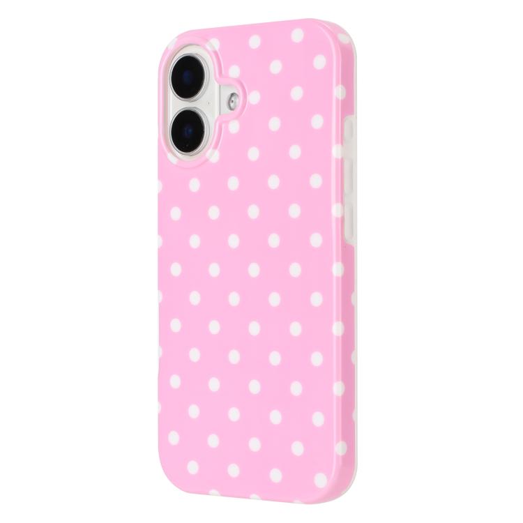 For iPhone 16 IMD Colorful Dots Pattern TPU Full Coverage Phone Case