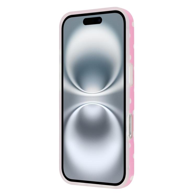 For iPhone 16 IMD Colorful Dots Pattern TPU Full Coverage Phone Case
