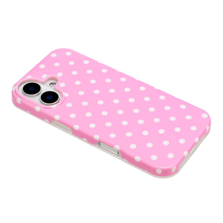 For iPhone 16 IMD Colorful Dots Pattern TPU Full Coverage Phone Case