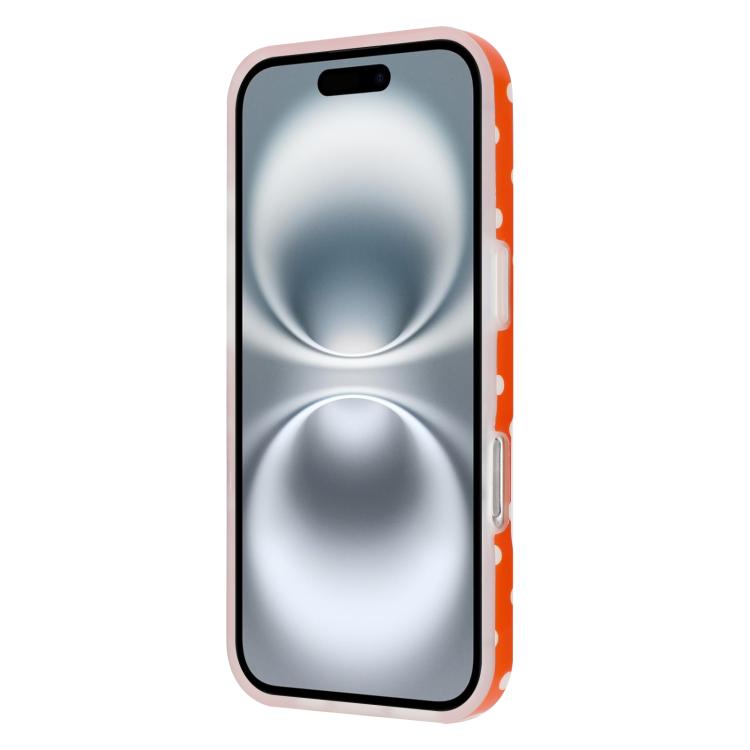 For iPhone 16 IMD Colorful Dots Pattern TPU Full Coverage Phone Case