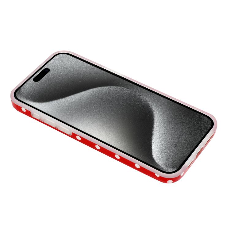 For iPhone 15 Pro Max IMD Colorful Dots Pattern TPU Full Coverage Phone Case