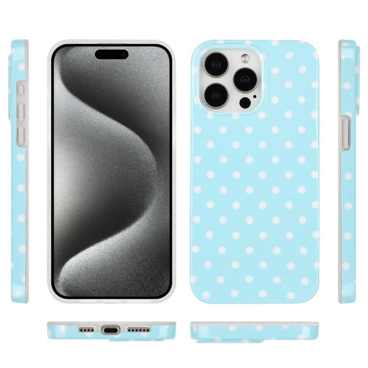 For iPhone 15 Pro Max IMD Colorful Dots Pattern TPU Full Coverage Phone Case