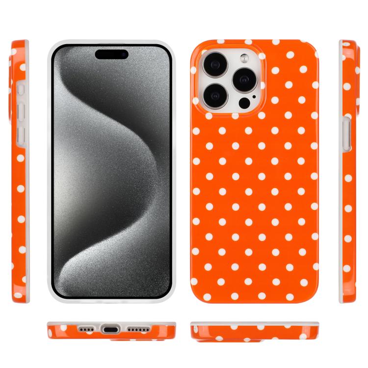 For iPhone 15 Pro Max IMD Colorful Dots Pattern TPU Full Coverage Phone Case