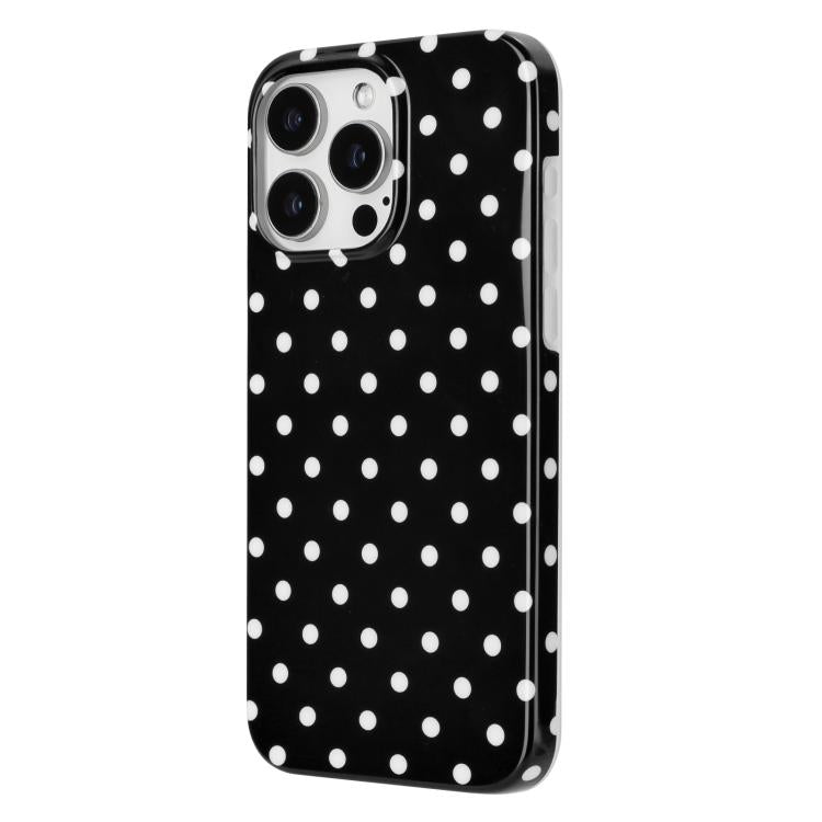 For iPhone 15 Pro IMD Colorful Dots Pattern TPU Full Coverage Phone Case