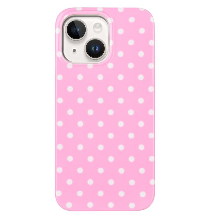 For iPhone 15 IMD Colorful Dots Pattern TPU Full Coverage Phone Case