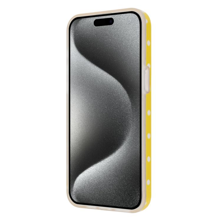 For iPhone 15 IMD Colorful Dots Pattern TPU Full Coverage Phone Case