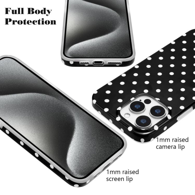 For iPhone 14 Pro IMD Colorful Dots Pattern TPU Full Coverage Phone Case