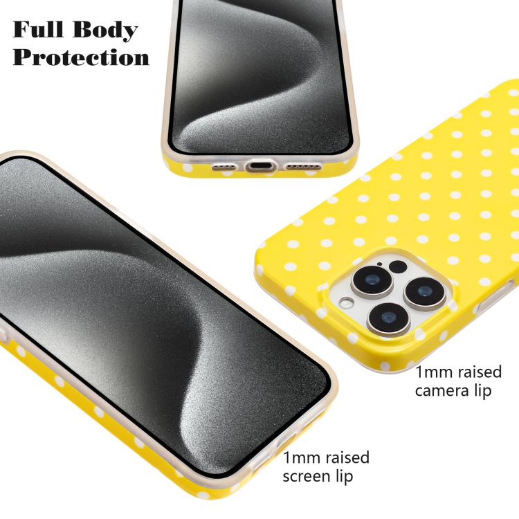 For iPhone 14 Pro IMD Colorful Dots Pattern TPU Full Coverage Phone Case