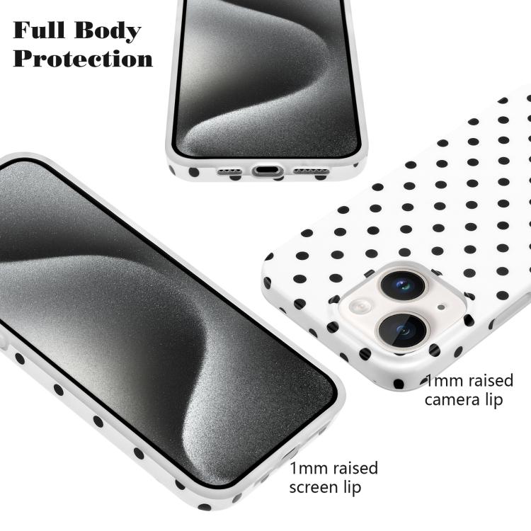 For iPhone 14 Plus IMD Colorful Dots Pattern TPU Full Coverage Phone Case