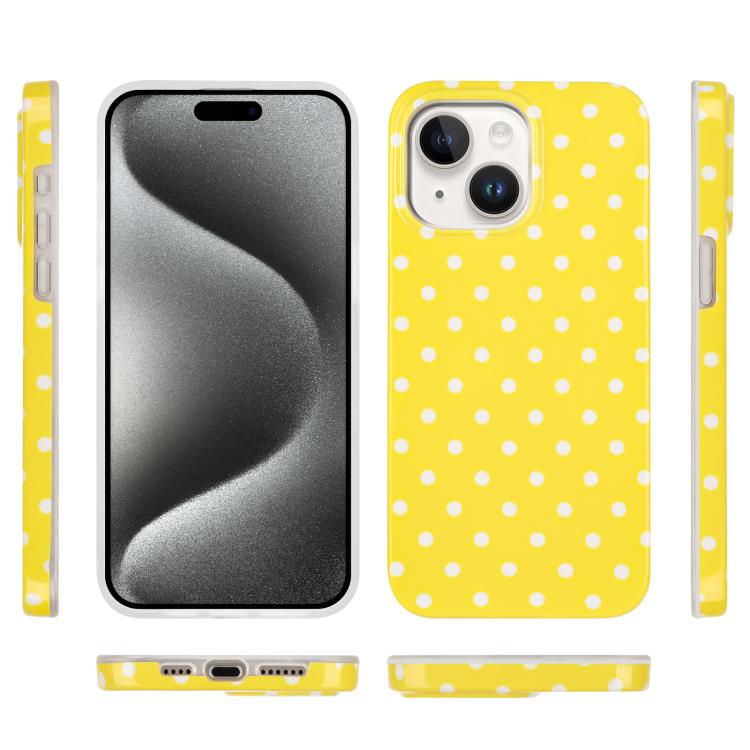 For iPhone 14 Plus IMD Colorful Dots Pattern TPU Full Coverage Phone Case