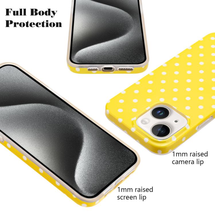 For iPhone 14 Plus IMD Colorful Dots Pattern TPU Full Coverage Phone Case