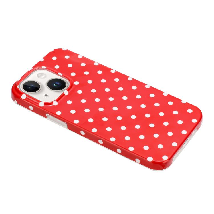 For iPhone 14 IMD Colorful Dots Pattern TPU Full Coverage Phone Case